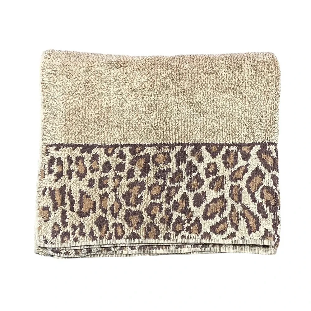 Ralph Lauren Leopard Bath Towel Lot Cheetah Aragon Animal Print Safari‎